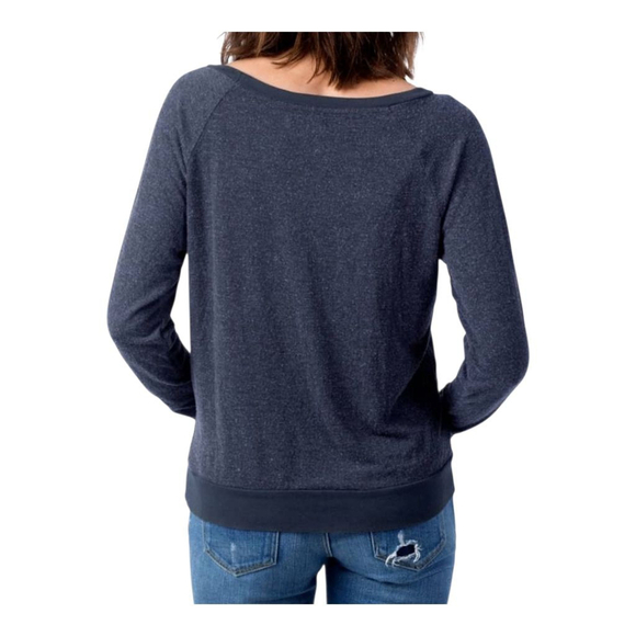 Sol Angelous New Arc Logo Pullover Crewneck Knit Top Sweatshirt in Grey and Navy - Picture 3 of 10